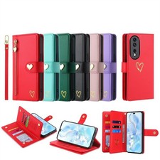 Love Leather Zip Card Wallet Phone Case For Samsung S25 FE S24 S23 S22 S21 S20