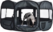 AmazonBasics Foldable Octagonal Indoor/Outdoor Portable Soft Pet Dog Playpen W/