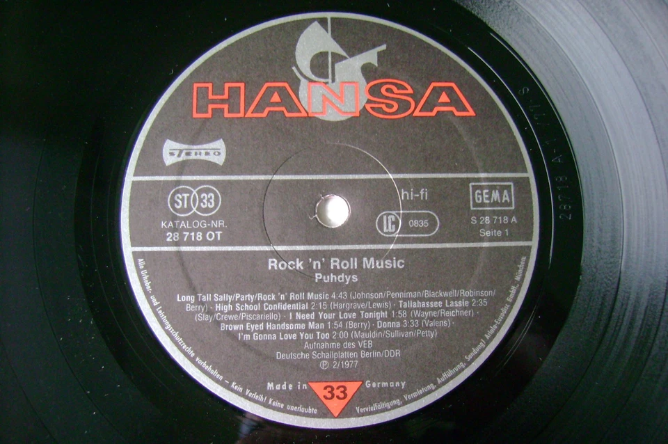 12" LP Puhdys 2 - Rock `N`Roll Music - 14 Songs / Hansa 28 718 OT / 1977 DDR - Bild 2 von 4
