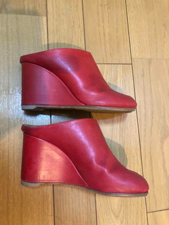 Maison Margiela Tabi Red Sabot Heels Women's Size 35