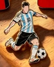⚽️ New Soccer Star World Cup Futbol Enamel Pin Set Lionel Messi Jersey Argentina