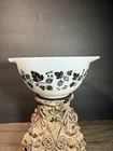 Vintage PYREX Gooseberry Small Cinderella MixingBowl Black White #441  1 1/2 Pt