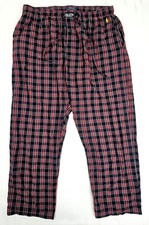 Polo Ralph Lauren Sleep Pants Mens XL 35x29 Red Black Plaid Lounge Cotton EUC
