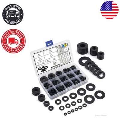 Professional-Grade 880 Nylon Flat Washer Set in Organized Box | M2 to M12 Sizes