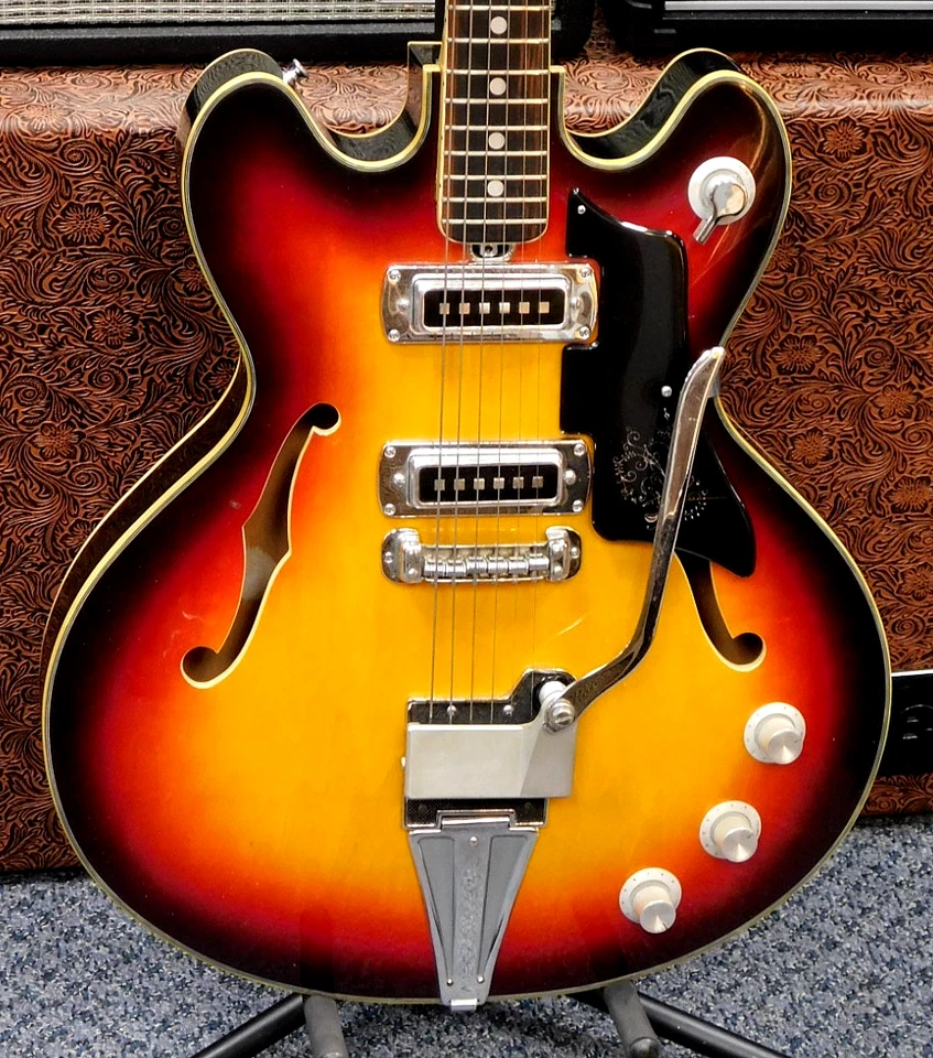 Guitarra Eléctrica Silvertone EP-11T Vintage 1968 Cuerpo Hueco! ¡Hecho en Japón! RARO! Foto 3 de 4