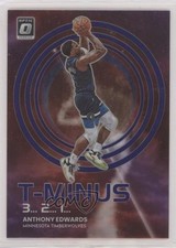 2022-23 Panini Donruss Optic T-Minus 3 2 1 Purple Prizm Anthony Edwards #11 19cx
