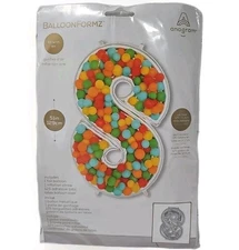 Anagram Balloon Formz 51" Number 8 Foil Balloon Birthday Party Large Party Decor