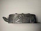 VTG JAPANESE ORNATE CAST IRON TURTLE-SHAPED FLOWER FROG — photo 5