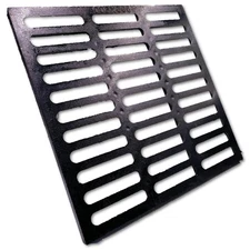 Cast Iron Drain Grate, 24x24 Outdoor Cover, B125 Class Channel , Durable Heavy