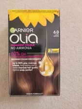 Image of Garnier Olia Permanent Hair Dye, 6.0 Light Brown, Ammonia-Free