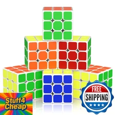Vdealen 3x3x3 Speed Cube Set - 6 Pack Magic Cubes - Brain Teaser Puzzle Toy