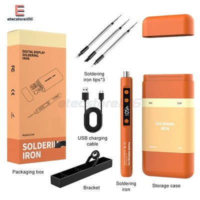 Smart Temperature Adjustable Soldering Iron Kit USB Rechargeable Digital Welding