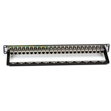 BlackBox JPM814A CAT6 Patch Panel 1U Shielded 24-Port Black