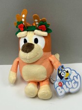 Bluey  Friends Bingo 7" Plush Clip On Keychain w/ Reindeer Deer Antlers  Tag