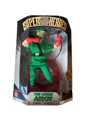 Hasbro DC Super Heroes Silver Age Collection Green Arrow 1999 9'' Figure Vintage