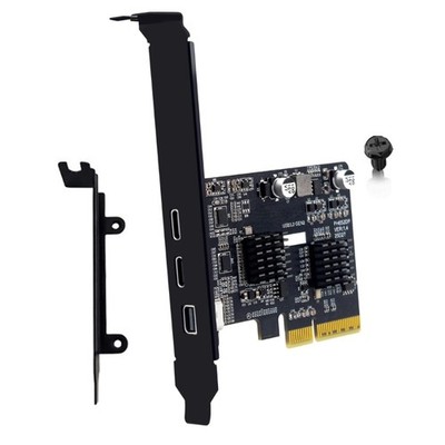 Multiple Monitor PCIe 4X Card DisplayPort to Type C Converters Stable PCBs