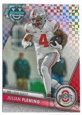 Julian Fleming 2023 Bowman University Chrome X-Fractor - Penn State Packers