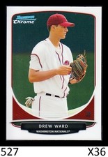 1-2013 BOWMAN CHROME DRAFT DREW WARD NATIONALS QTY AVAILABLE