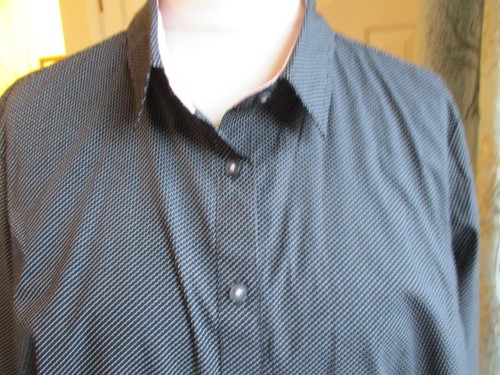 M&S Woman - Black & White Polka Dot, Button Up, Long Sleeve Blouse - Size 22 - Picture 2 of 8