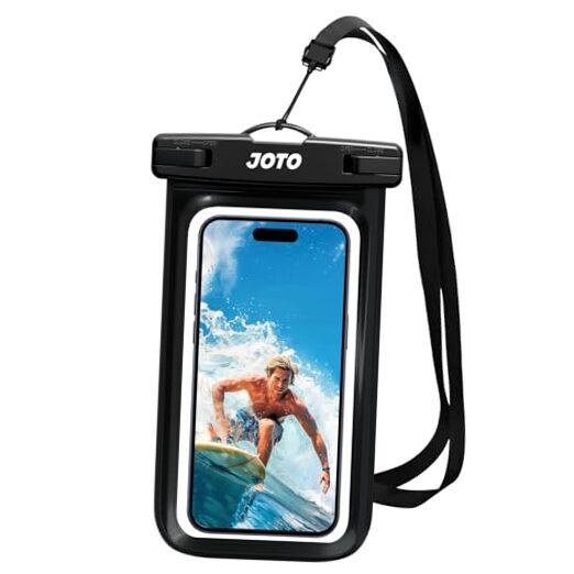 Universal Waterproof Phone Pouch Cellphone Dry Bag Case for iPhone 15 14 Black