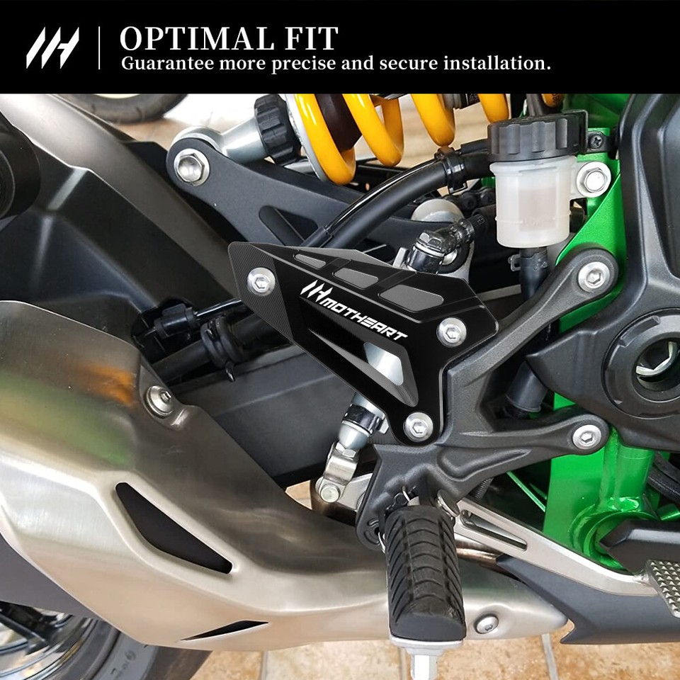 MotHeart Protezione Antitacco Posteriore Del Pedale Per Z900 2017-2024 Z900SE 2022-2024 Robusta Piastra Di Protezione Z900 Z900se Accessori (verde