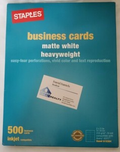 staples 500 business cards