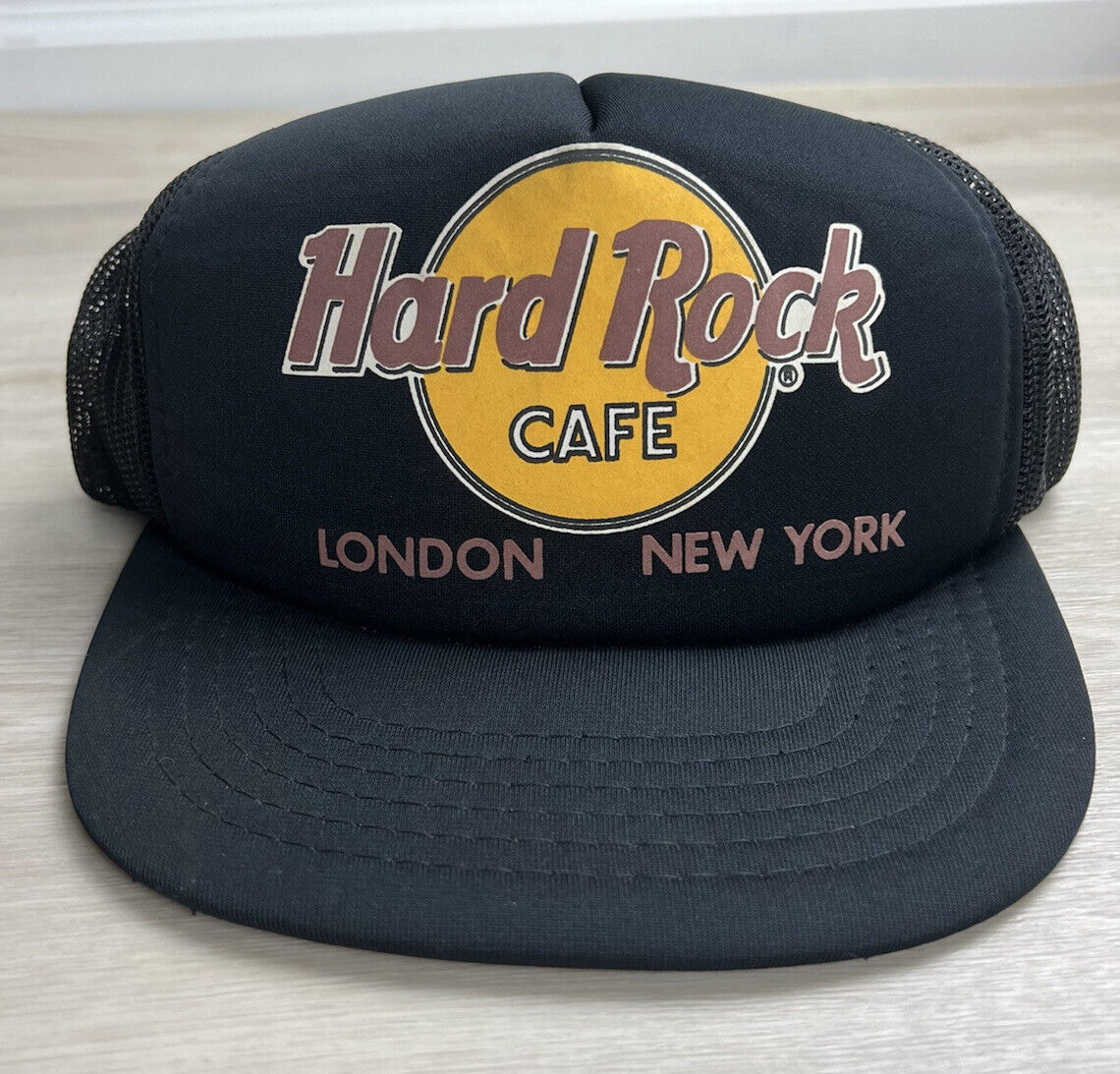 Vintage Hard Rock Cafe Trucker Hat Adjustable Mesh Snapback Hat Cap London NY