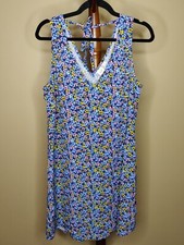 Gap women's PM sleeveless dress multi-floral v-neck ties in back