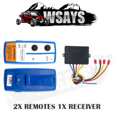 12V 100ft Wireless Recovery Winch Remote Control Kit For UTV ATV Polaris Can-Am