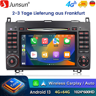 4+64G Android 13 DVD Autoradio Für Benz W169 W245 Sprinter Viano Vito VW Crafter