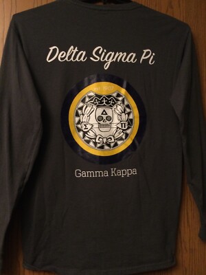 Delta Sigma Pi - Est. 1907 - Gamma Kappa -Gray/Long Sleeve/ No Tag/Spot On Front