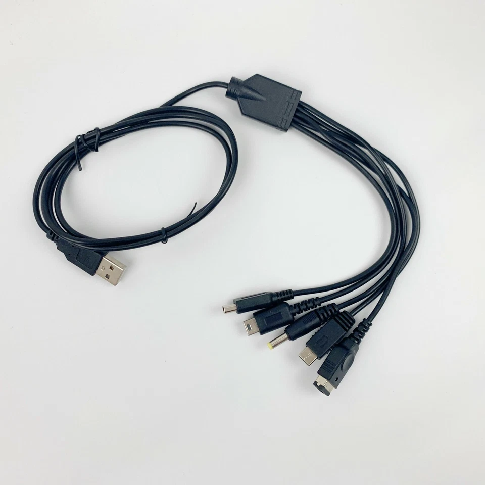 5-in-1 USB Charger Cable for Nintendo GBASP, DSL, DSi, 2DS, 3DS, WiiU & Sony PSP - Image 2 of 3