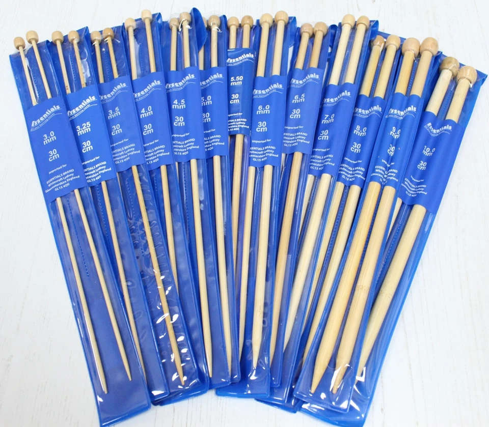 Bamboo Knitting Needles & Knitting Pins Whitecroft Essentials 3mm - 10mm x 30cm