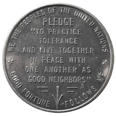 1948) United Nations Pledge Medal - HK-915, NY Spinner Token | eBay