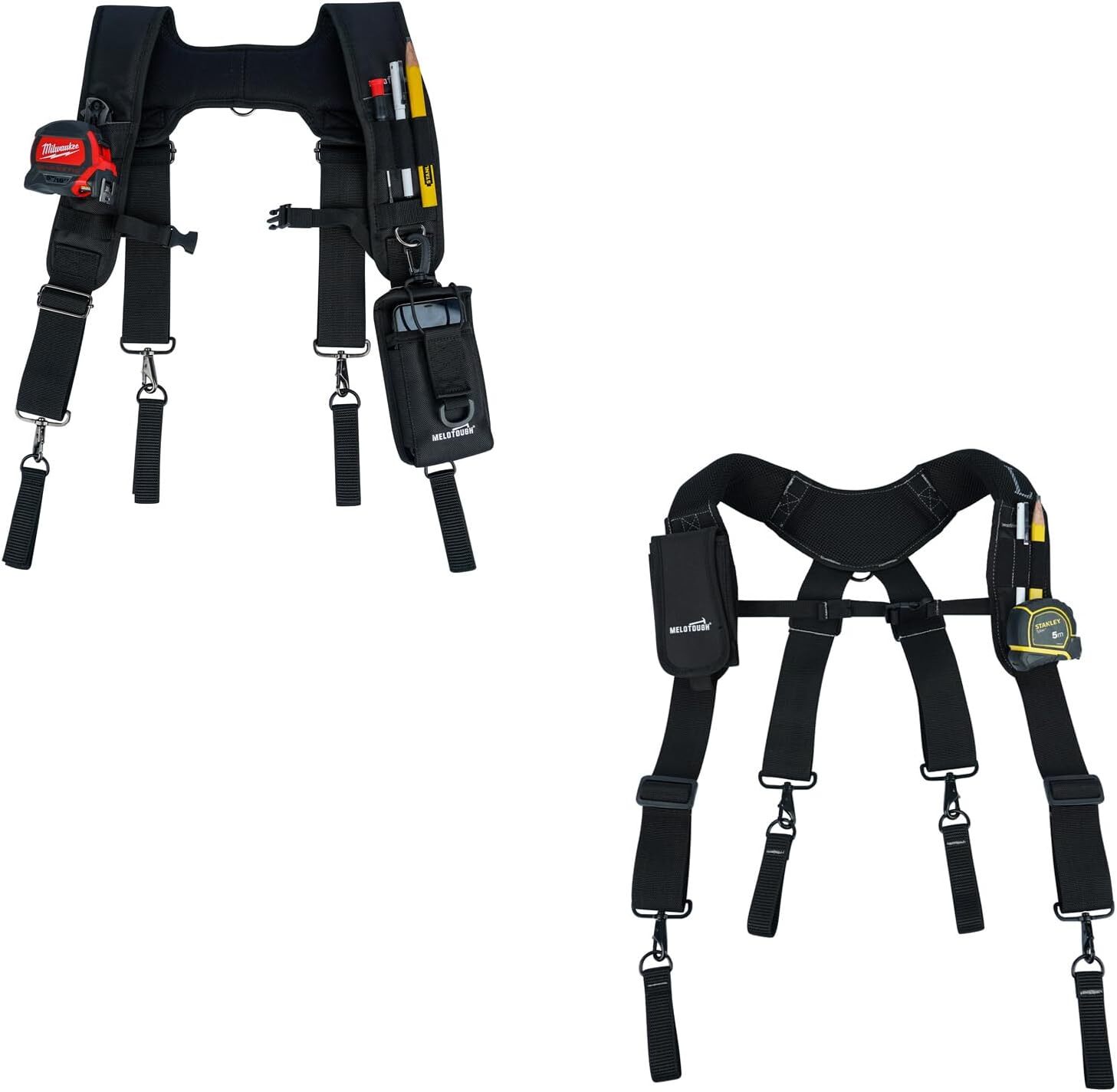 MeloTough Padded Tool Belt Suspenders for Construction Work