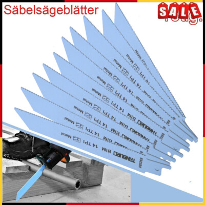 10x BiMetall Säbelsägeblatt S922BF Für Metall Fit Bosch-Dewalt Profi Sägeblätter