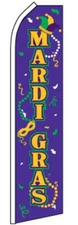Mardi Gras Flag Flutter Feather Banner Swooper