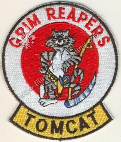 S079 - Distintivo Patch AIR FORCE United States "TOMCAT GRIM REAPERS" - Afbeelding 1 van 1