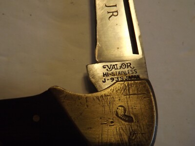 Vintage VALOR STEER JR J-93S Lockback Pocket Knife-Made In Japan