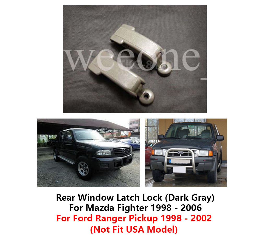 Mazda B2200 Pickup Rear Window Latch – 1985-1998, Gray, Metal, Pair