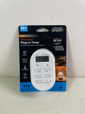 myTouchSmart SimpleSet Plug-In Timer Single Outlet Indoor Timer