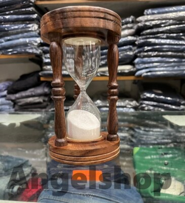 6'' Sand Timer Glas Holz Maritim Maritim Stundenglas Vintage Sand Uhr Geschenk