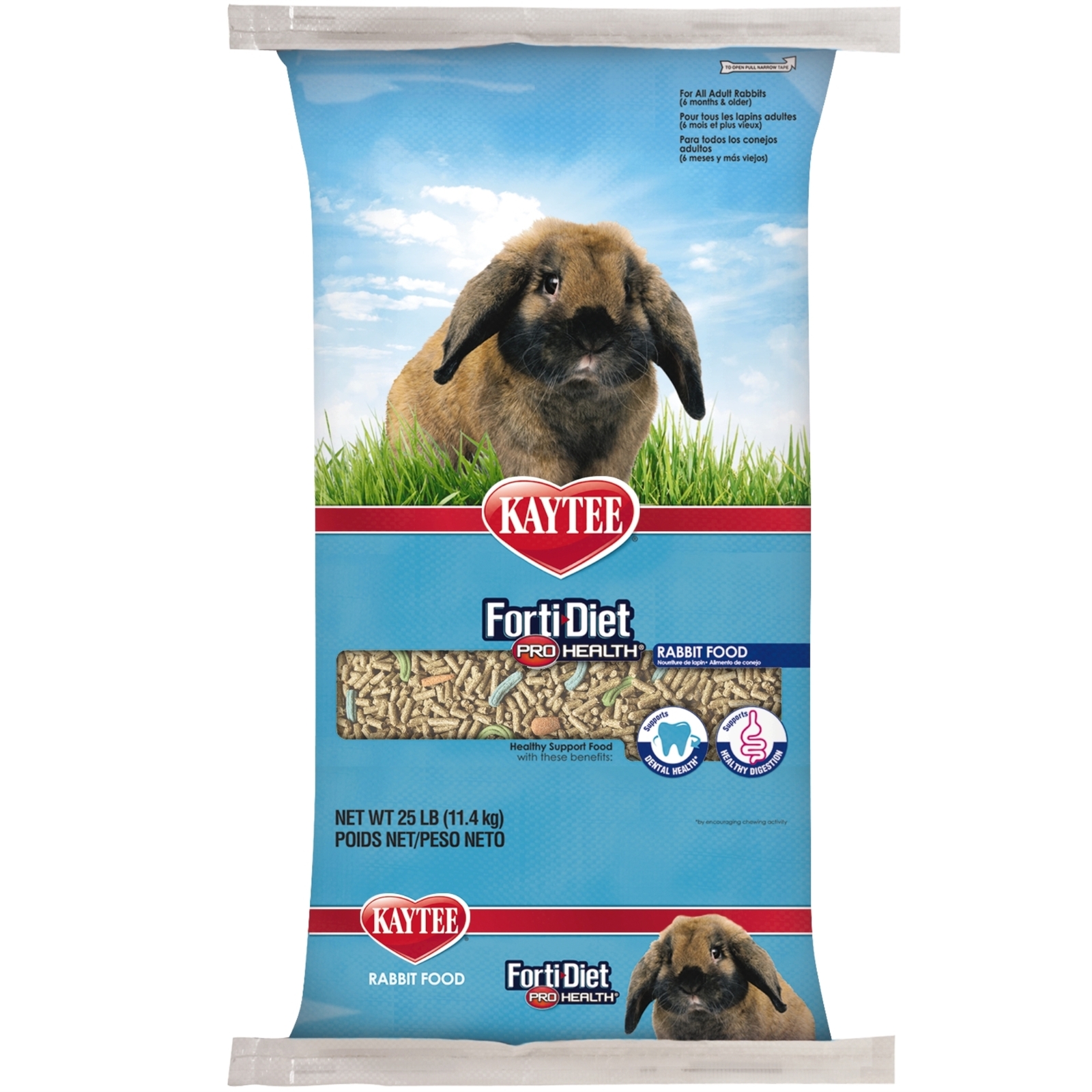 Kaytee (#100502070) Forti-Diet Pro Health Adult Rabbit Food, 25#