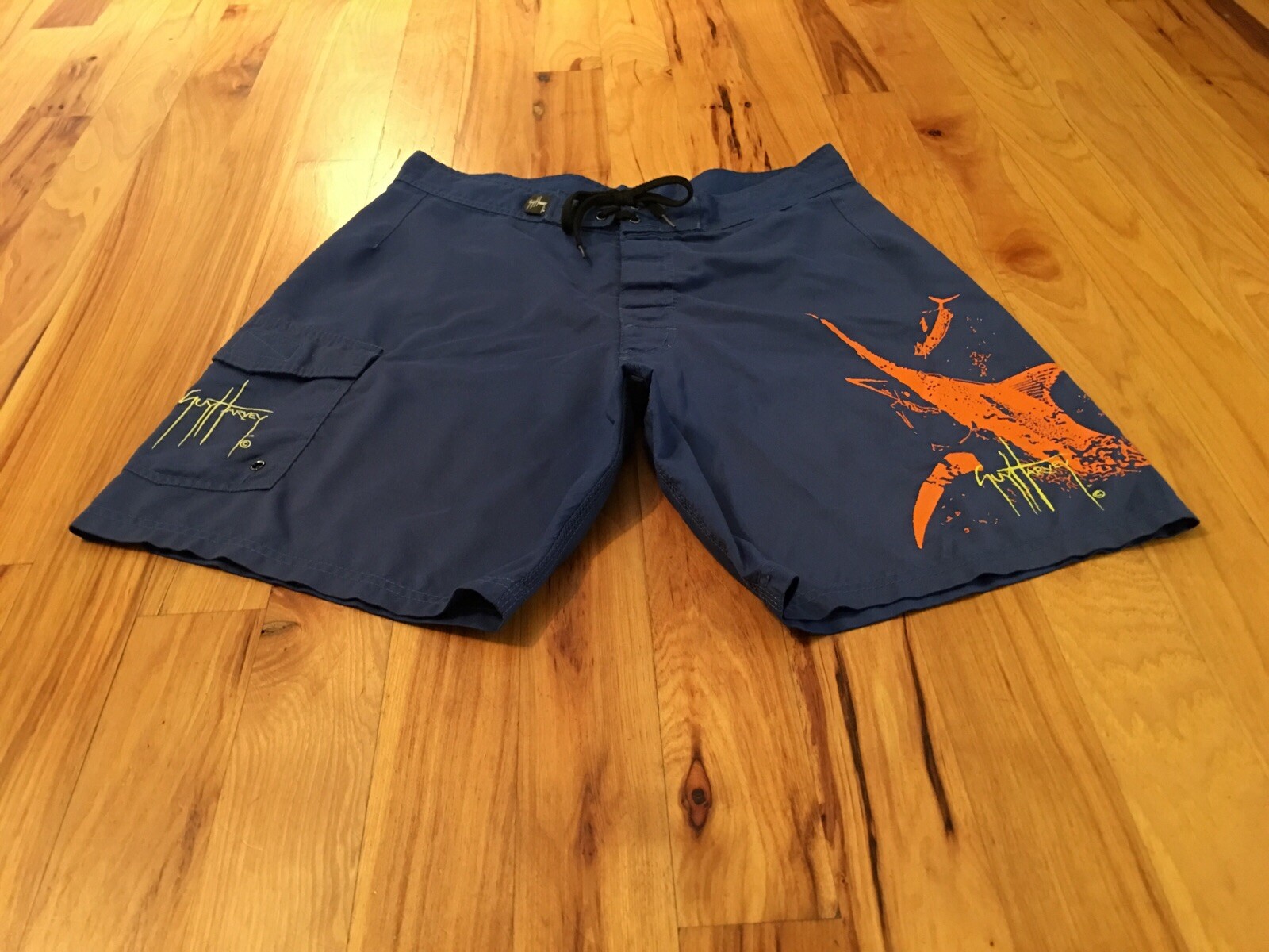 AFTCO Mens Bluewater Board Shorts Swim Trunks Blue Gu… Gem