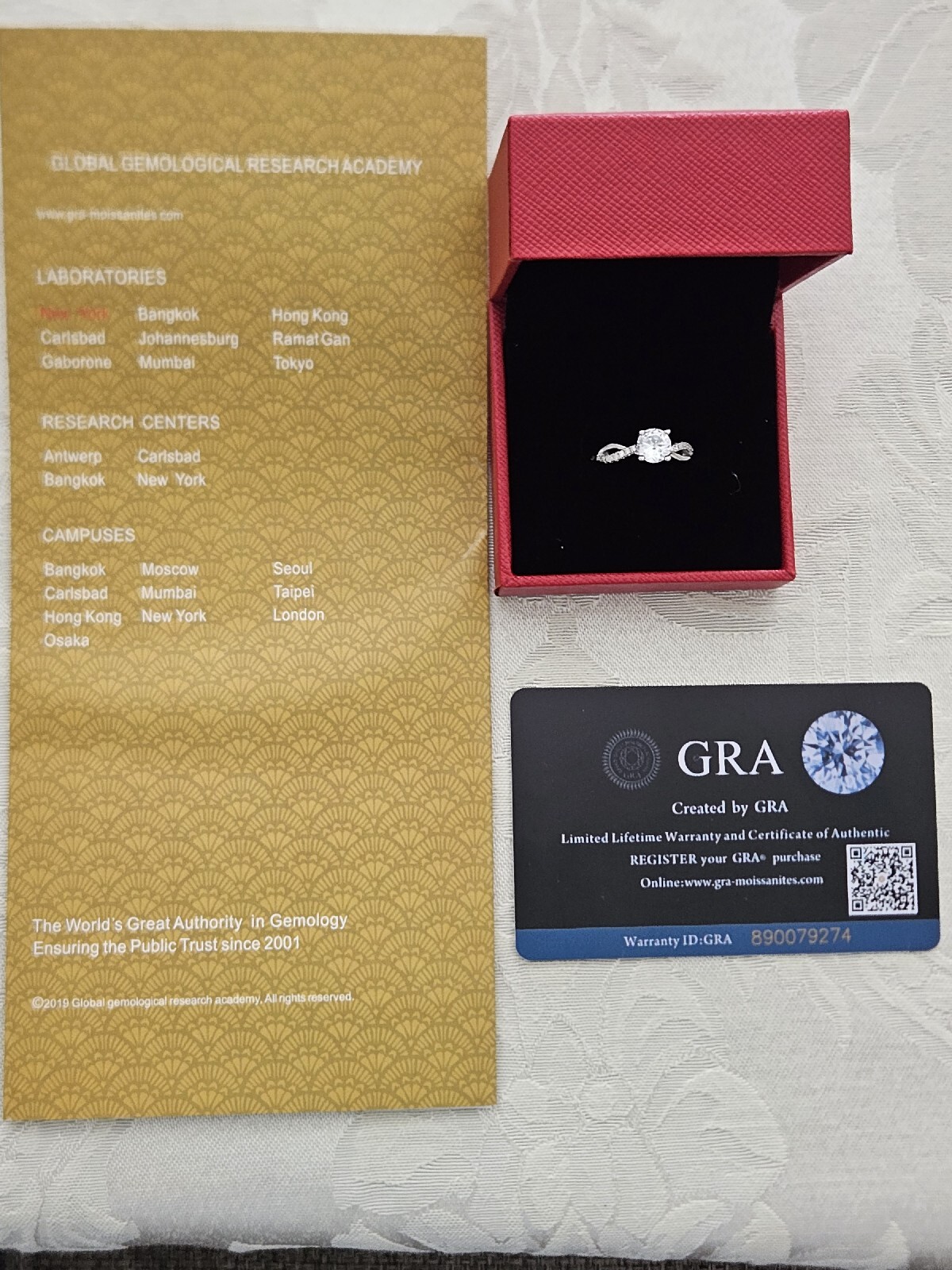 GRA Moissanite Fashion Engagement Ring with Registration-image
