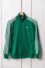 Classic Adidas Green Unisex Tracksuit Jacket S-M