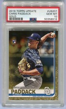 CHRIS PADDACK 2019 Topps Update #US207 RC ROOKIE DEBUT GOLD 0284/2019 PSA 10