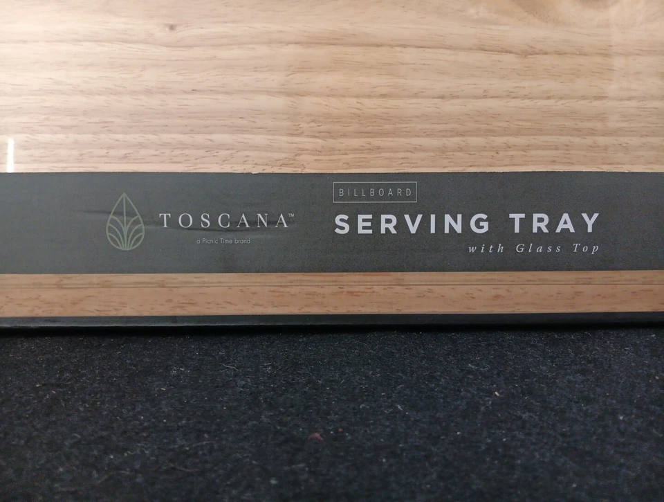Toscana a Picnic Time Brand Billboard Serving Tray with Glass Top  - Image 2 of 4