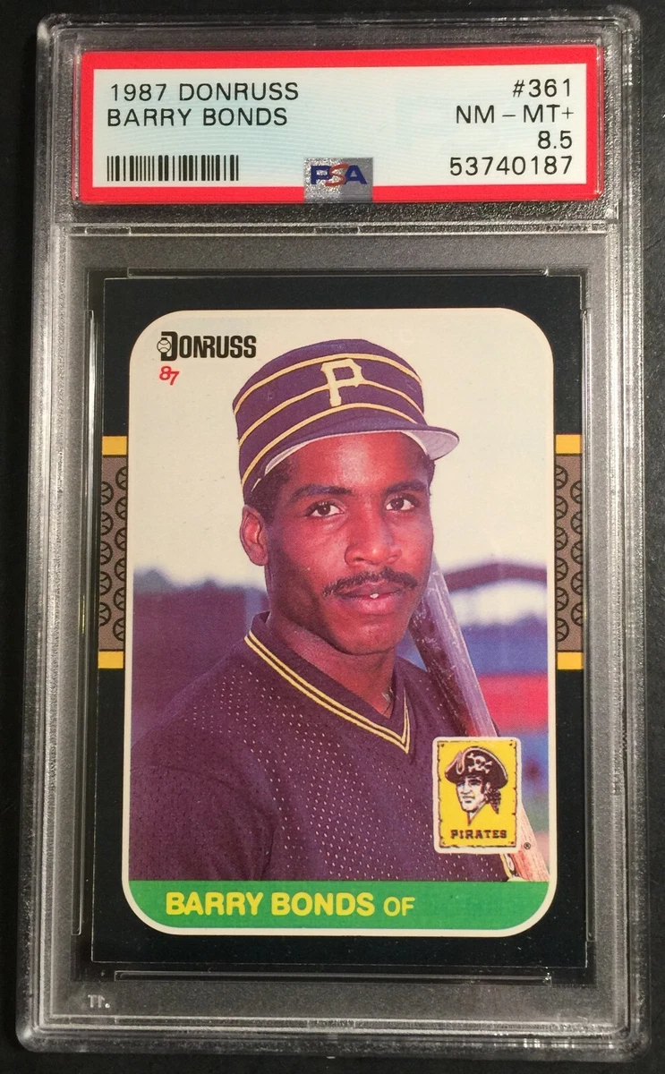 1987 BARRY BONDS DONRUSS ROOKIE PSA 8.5 PIRATES CENTERED (187) | eBay