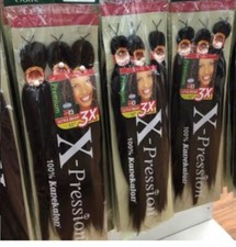 3 Pack OUTRE Braids X-Pression Kanekalon 3X Ultra Pre-Stretched Braid 52" Col 1